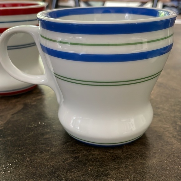 Starbucks | 2007 Retro Coffee Mugs| Striped| Collector| Rare| Blue/Green - Picture 3 of 6